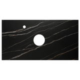 Otti Noosa Wall Hung Vanity 900mm (10 O'Clock Taphole) Satin White / Empire Black Top NS900WST-EB-10TH