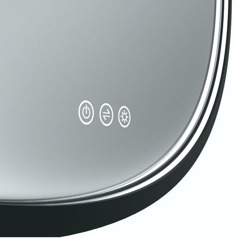 Euro Mirror Olek 900mm LED Round Black BLKRND90