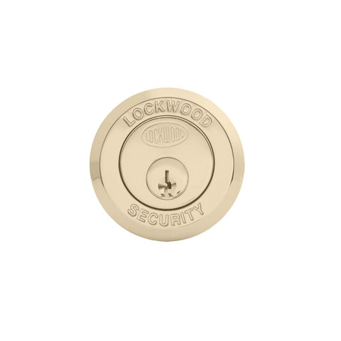 Lockwood 001 with Knob Timber Frame Strike Everbrass 001-1K1EVB