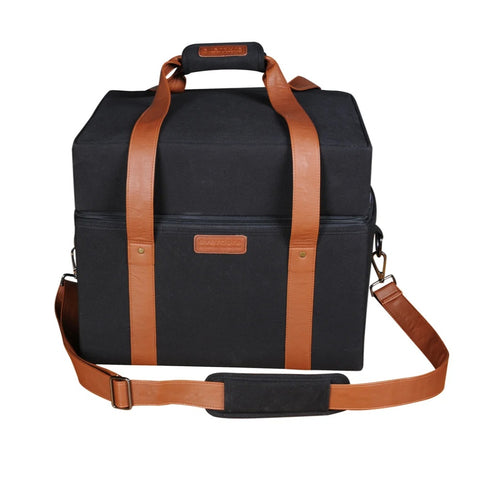 Everdure Carrier Bag (Suits Cube Portable BBQ) Black w/ Brown Leather Straps HBCUBEBAG