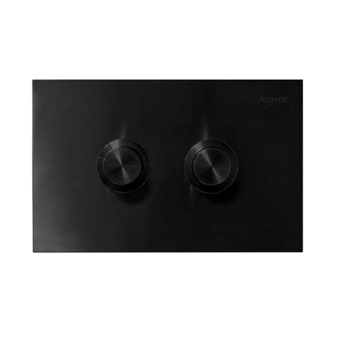 Argent Focus Comfort Round Flush Plate (Pneumatic) Matte Black F5230MMB