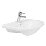 Argent Azure Semi Recessed Basin 580mm (3 Taphole) White FC06TUL07