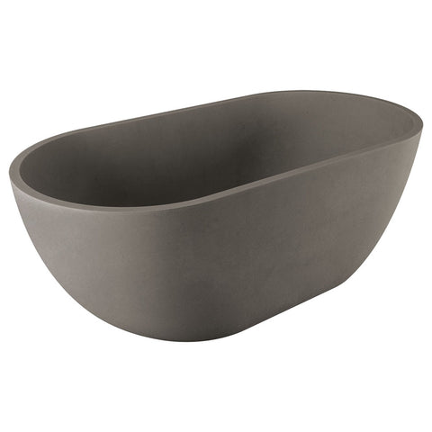 Fienza Jada Concrete Bath (Inc Waste- No Overflow) 1500mm Warm Grey FC12-B