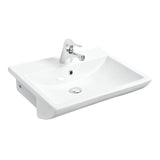 Argent Mode Semi Recessed Basin 550mm (1 Taphole) White FC14TUL01