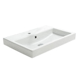 Argent Zen Wall Hung Basin 600mm (1 Tap Hole & Left Soap Dispenser) White FC15LVB01SDL