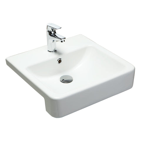 Argent Mode Semi Recessed Basin 450mm (1 Tap Hole & Right Soap Dispenser) White FC16TUL01RSD