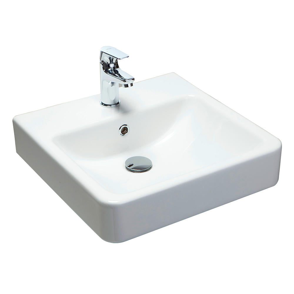 Argent Evo Wall Hung Basin 450mm (No Taphole) White FC18MUL00