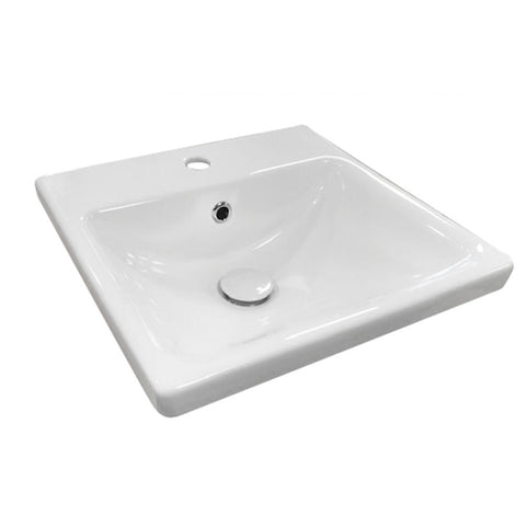 Argent Zen Drop In Basin 420 mm (1 Taphole) White FC28TUL01