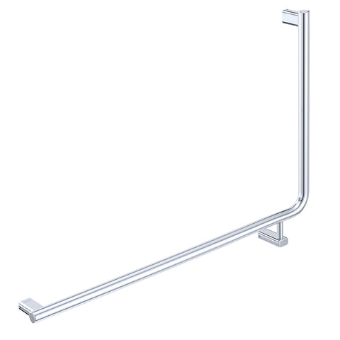 Fienza Care Rail 90 Left Hand 835x573x32mm (3Pts) Gst Exempt Polished Stainless Steel FC8357L-C