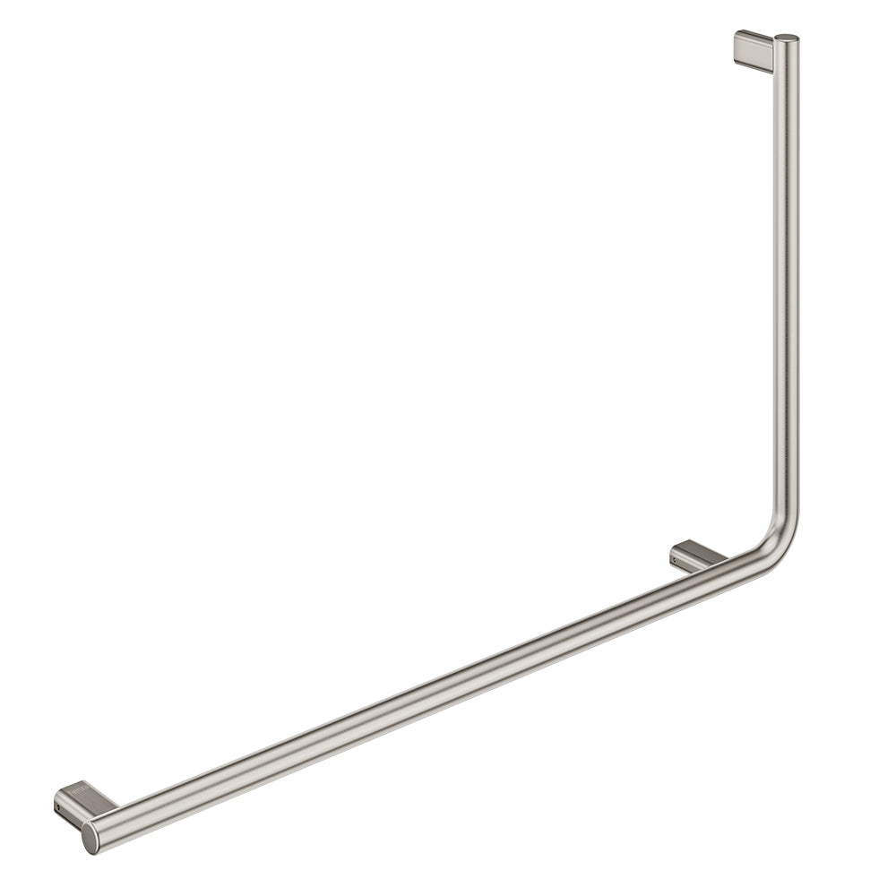 Fienza Care Slimline Left Hand Hand Rail 90º Brushed Nickel FC8357LBN