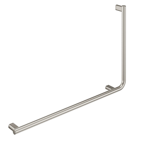 Fienza Care Slimline Left Hand Hand Rail 90º Brushed Nickel FC8357LBN