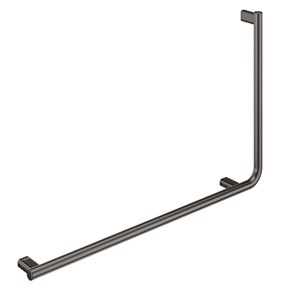Fienza Care Slimline Left Hand Hand Rail 90º Gunmetal FC8357LGM