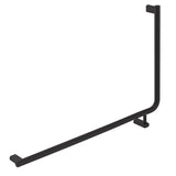 Fienza Care Rail 90 Left Hand 835x573x32mm (3Pts) Gst Exempt Matte Black Pvd FC8357LMB-C