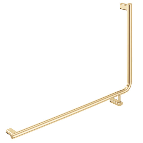 Fienza Care Rail 90 Left Hand 835x573x32mm (3Pts) Gst Exempt Urban Brass FC8357LUB-C
