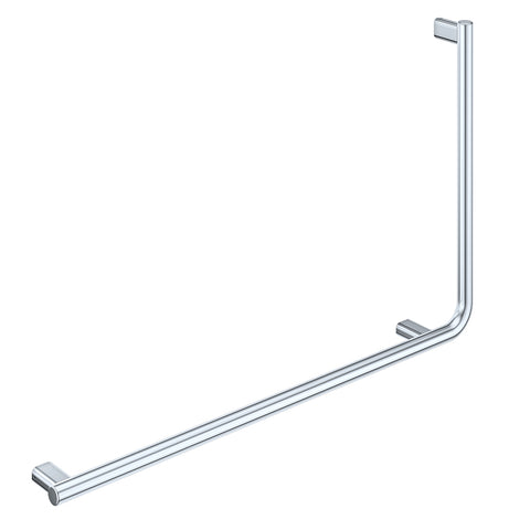 Fienza Care Slimline Left Hand Hand Rail 90º Polished Stainless Steel FC8357L