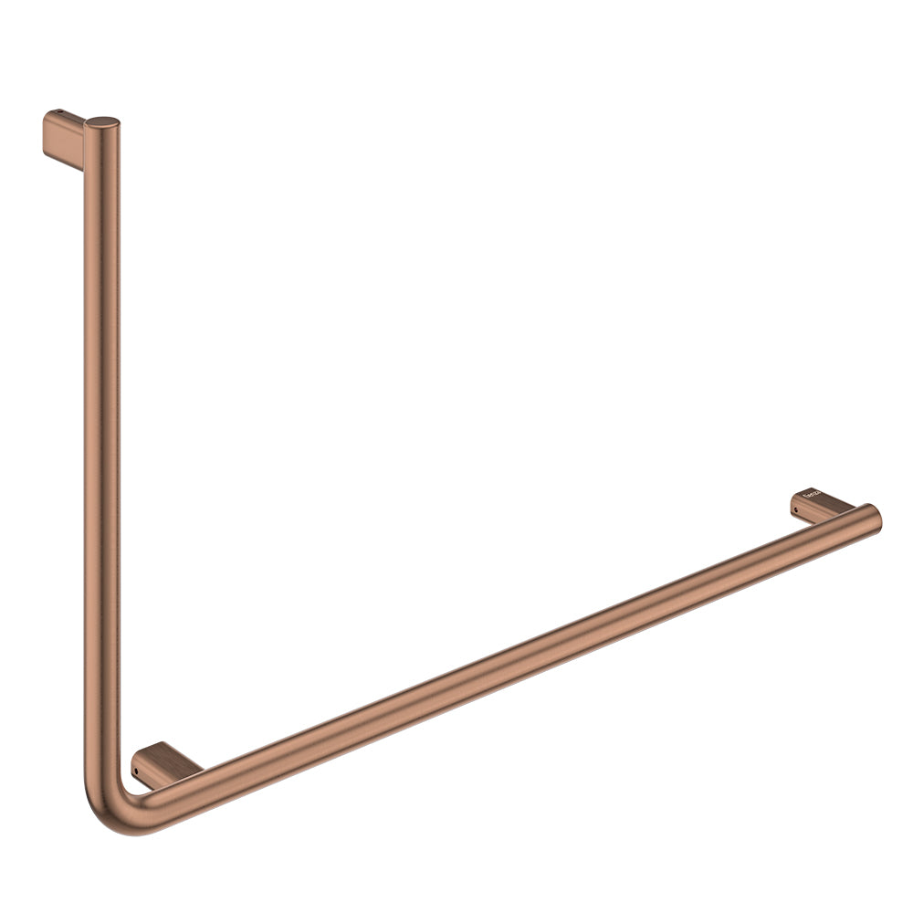 Fienza Care Slimline Right Hand Hand Rail 90º Brushed Copper FC8357RCO