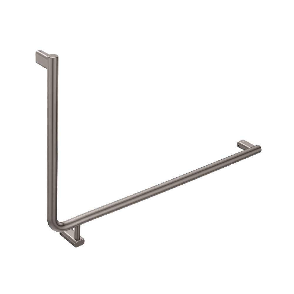 Fienza Care Rail 90 Right Hand 835x573x32mm (3Pts) Gst Exempt Gunmetal FC8357RGM-C