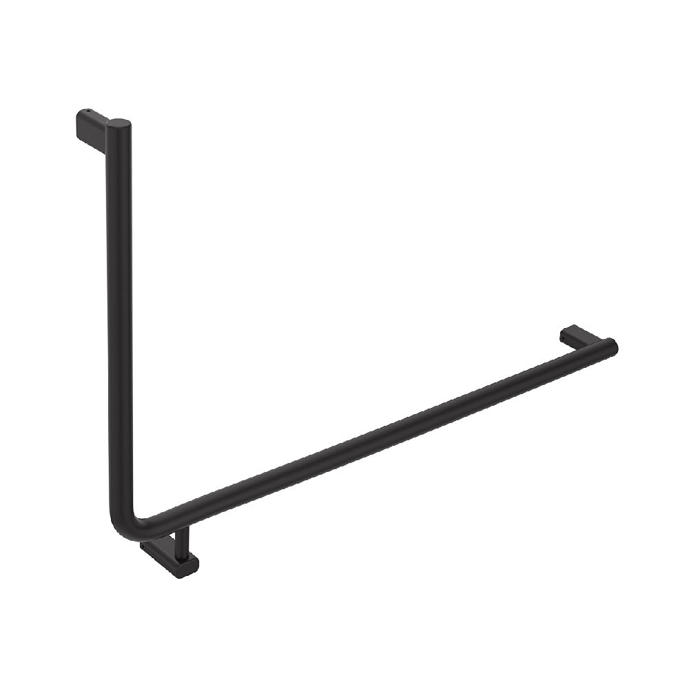 Fienza Care Rail 90 Right Hand 835x573x32mm (3Pts) Gst Exempt Matte Black Pvd FC8357RMB-C