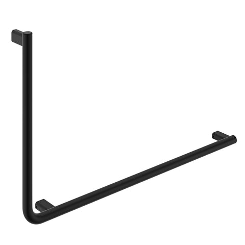 Fienza Care Slimline Right Hand Hand Rail 90º Matte Black FC8357RMB
