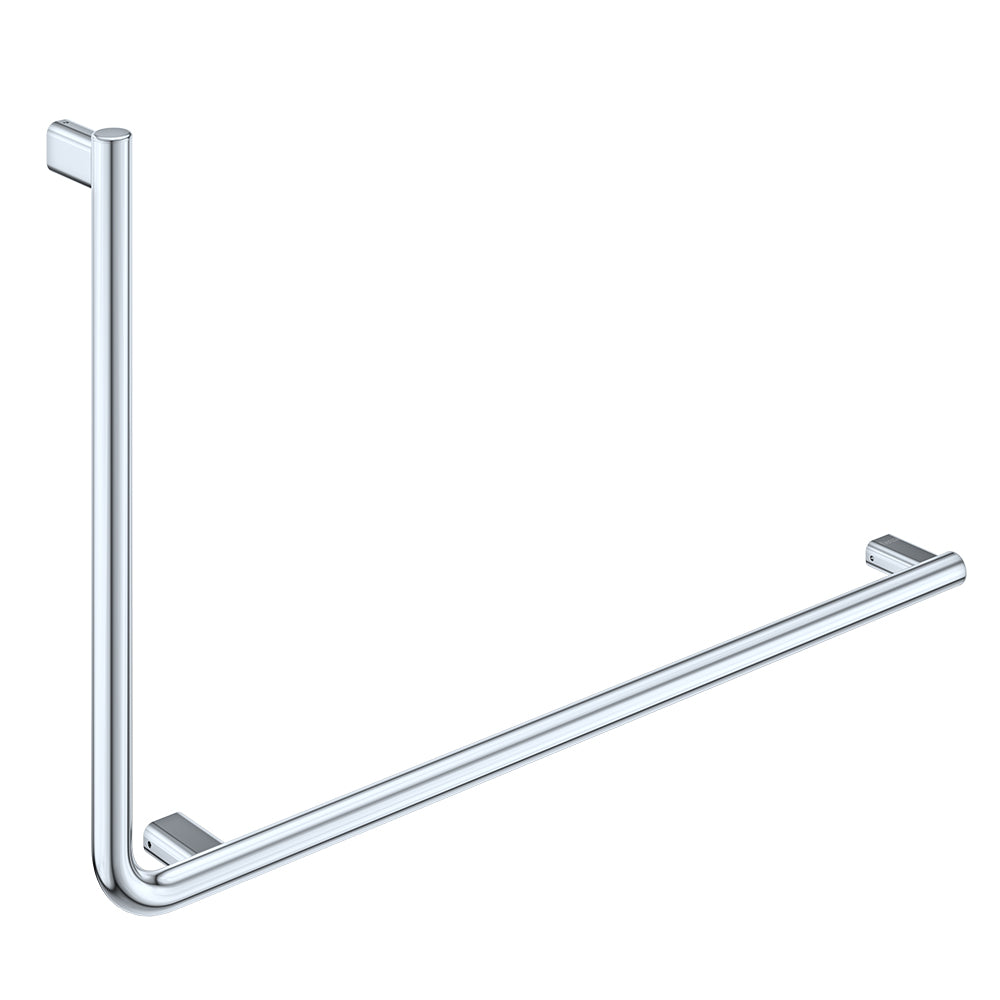Fienza Care Slimline Right Hand Hand Rail 90º Polished Stainless Steel FC8357R