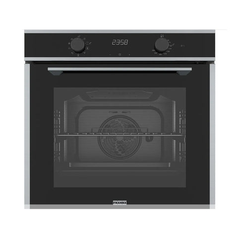 Franke Maris Hydrolytic Oven 60cm 8 Functions w/ Steam Cleaning Black Glass w/ Stainless Steel Trim FMA86HXS