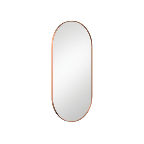 Fienza Empire Pill Shape Framed Mirror 450x900mm Brushed Copper FMP4590CO