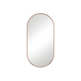 Fienza Empire Pill Shape Framed Mirror 450x900mm Brushed Copper FMP4590CO