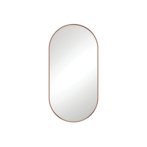 Fienza Empire Pill Shape Framed Mirror 450x900mm Brushed Copper FMP4590CO