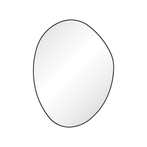 Fienza Pebble Framed Mirror 900x1200mm Matte Black FMPA90120B