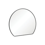 Fienza Sunrise Round Framed Mirror 800x690mm Matte Black FMSR80B