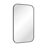 Fienza Tono Soft Square Framed Mirror 500x800mm Matte Black FMSS5080B