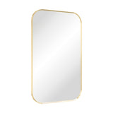 Fienza Tono Soft Square Framed Mirror 500x800mm Urban Brass FMSS5080UB