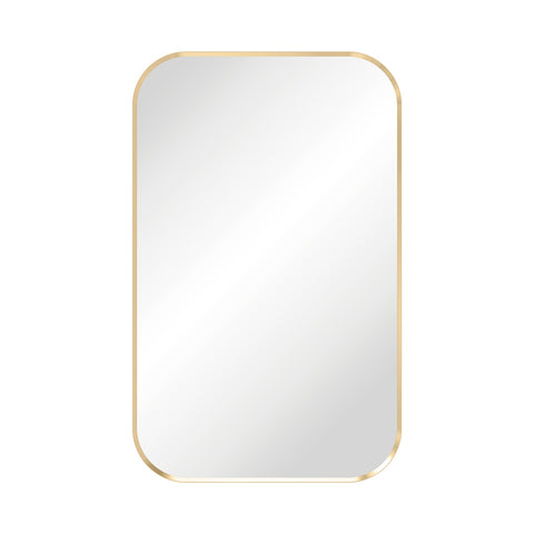 Fienza Tono Soft Square Framed Mirror 500x800mm Urban Brass FMSS5080UB