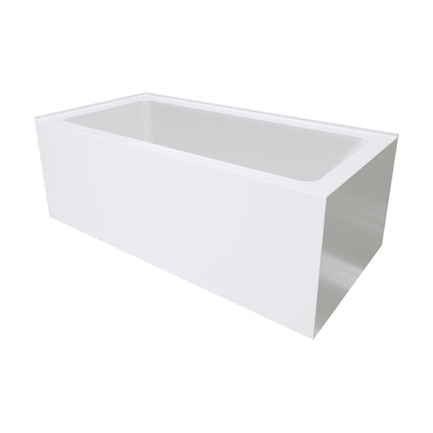 Fienza Sentor Corner Acrylic Bath (Right Hand) w/ Overflow 1500mm Gloss White FR02-1500R-OF
