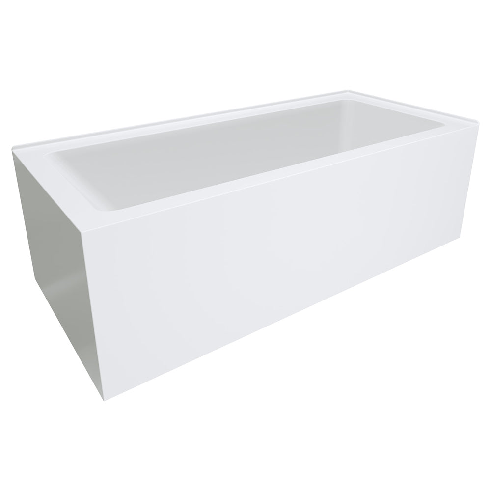 Fienza Sentor Corner Acrylic Bath (Left Hand) w/ Overflow 1650mm Gloss White FR02-1650L-OF