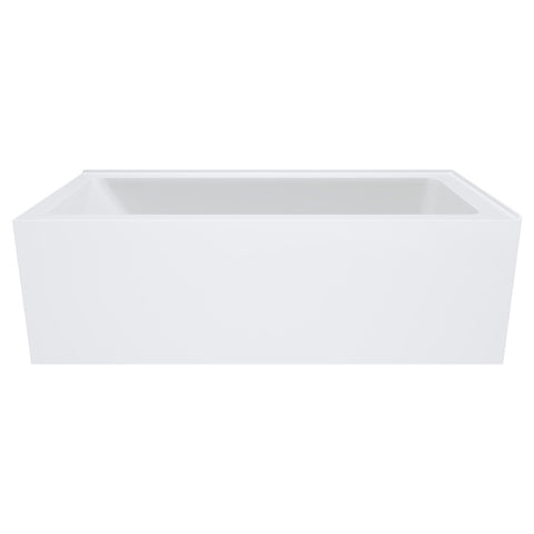 Fienza Sentor Corner Acrylic Bath (Left Hand) w/ Overflow 1650mm Gloss White FR02-1650L-OF
