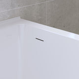 Fienza Sentor Corner Acrylic Bath (Left Hand) w/ Overflow 1650mm Gloss White FR02-1650L-OF