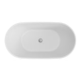 Fienza Paola Freestanding Acrylic Bath w/ Overflow 1500mm Gloss White FR11-1500-OF