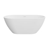 Fienza Koko Freestanding Acrylic Bath w/ Overflow 1500mm Matte White FR11572-OF