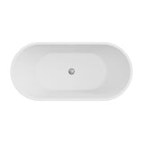 Fienza Koko Freestanding Acrylic Bath w/ Overflow 1500mm Matte White FR11572-OF
