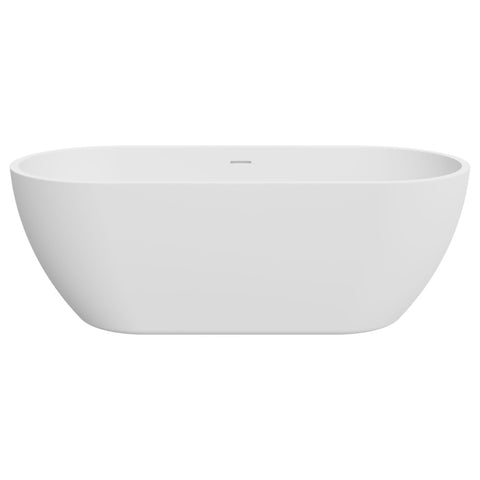 Fienza Koko Freestanding Acrylic Bath w/ Overflow 1680mm Matte White FR11775-OF