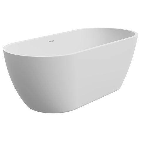 Fienza Koko Freestanding Acrylic Bath w/ Overflow 1680mm Matte White FR11775-OF