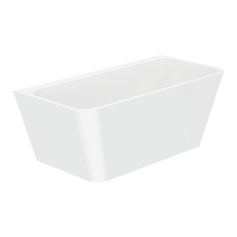 Fienza Delta Back To Wall Bath 1500mm No Overflow Gloss White FR13572-1500