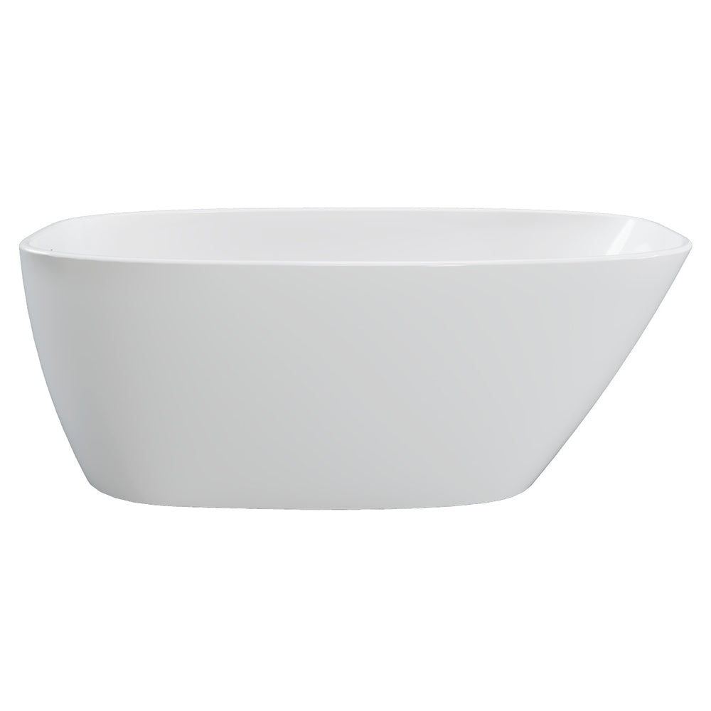 Fienza Athenia Freestanding Oval Bath w/ Overflow 1700mm Gloss White FR15675-OF