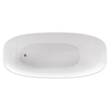 Fienza Athenia Freestanding Oval Bath w/ Overflow 1700mm Gloss White FR15675-OF