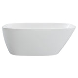 Fienza Athenia Freestanding Oval Bath w/ Overflow 1700mm Gloss White FR15675-OF