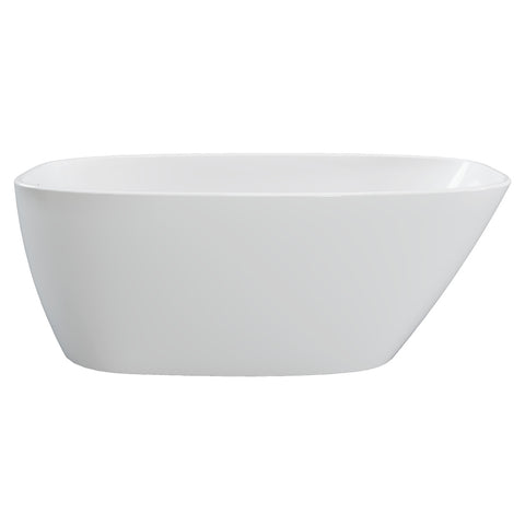 Fienza Athenia Freestanding Oval Bath w/ Overflow 1700mm Gloss White FR15675-OF