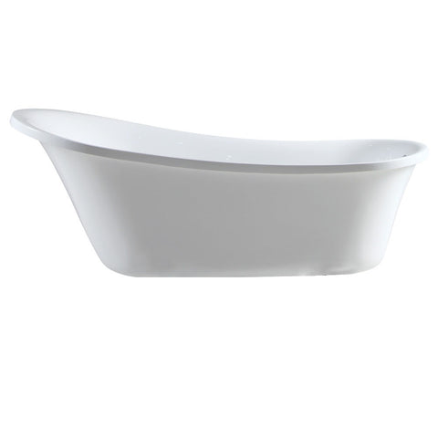 Fienza Clawfoot Freestanding Bath 1700mm No Legs Gloss White FR2550-1700