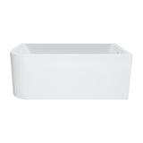 Fienza Hustle Acrylic Bath Left Hand Multi Fit w/ Overflow 1500mm Gloss White FR28-1500L-OF