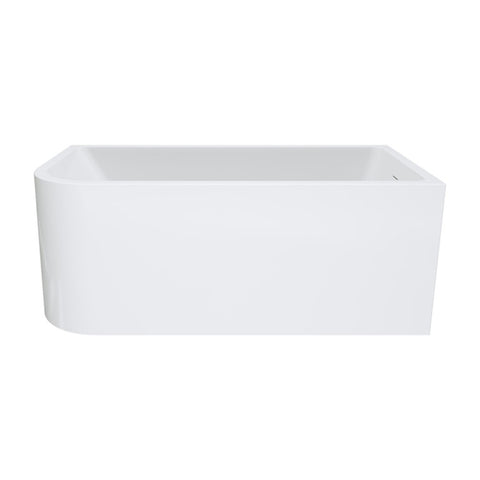 Fienza Hustle Acrylic Bath Left Hand Multi Fit w/ Overflow 1500mm Gloss White FR28-1500L-OF